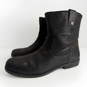 Arturo Chiang Womens‎ Black Leather Chelsea Pull On Boots Size 7M